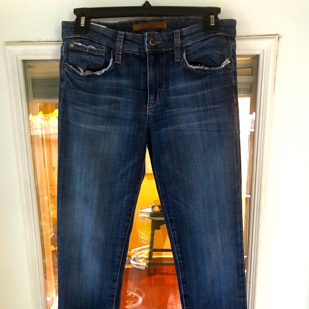 Designer straight ankle jean